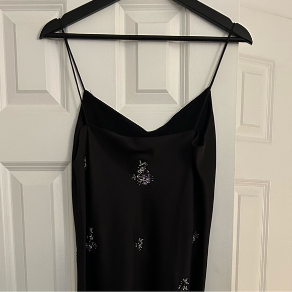 Zara Beaded Spaghetti Strap Slip Dress - Picture 3 of 5